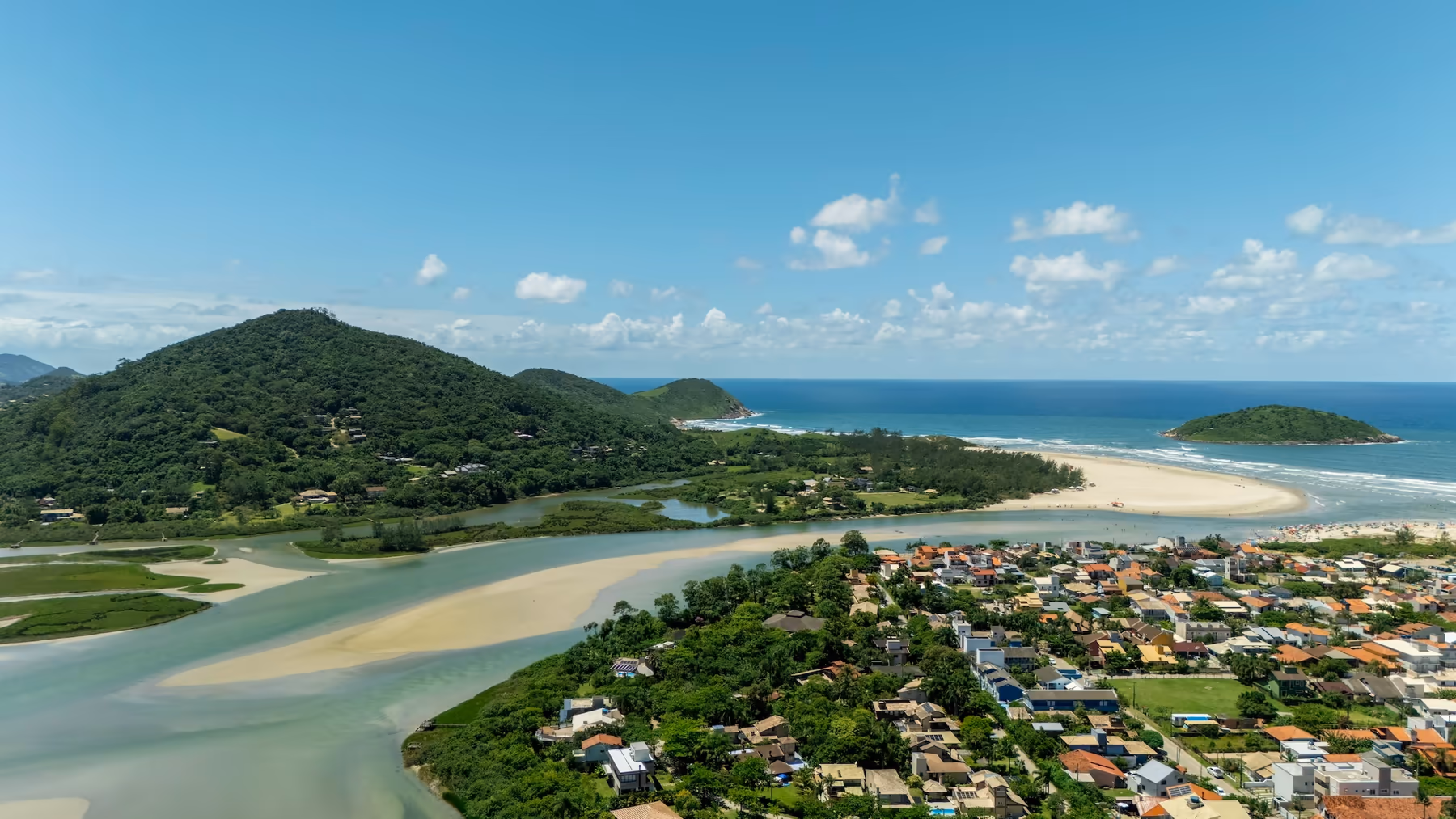 Ibiraquera entre Praia do Rosa e Praia do Luz — localização do Ibirahill